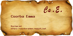 Csorba Emma névjegykártya